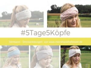 Stirnband stricken #5Tage5Köpfe – der Zopf