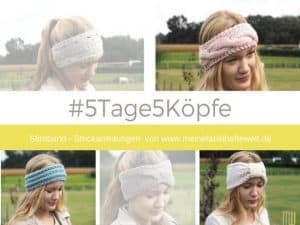 Stirnband stricken #5Tage5Köpfe – die Rippe
