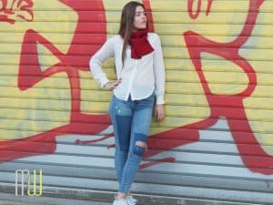 Einfacher Schal ohne linke Maschen