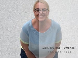 Mein Notice-Sweater in sommerlichen Farben!